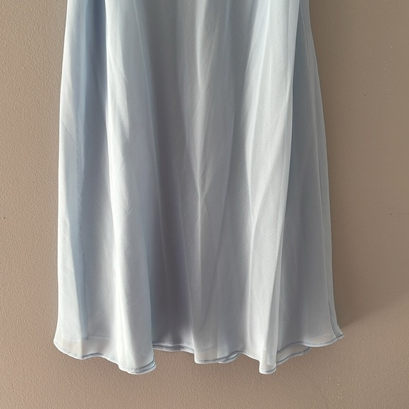 Pastel Blue Sheer Tie-Back Slip Dress Size L - Picture 3 of 7